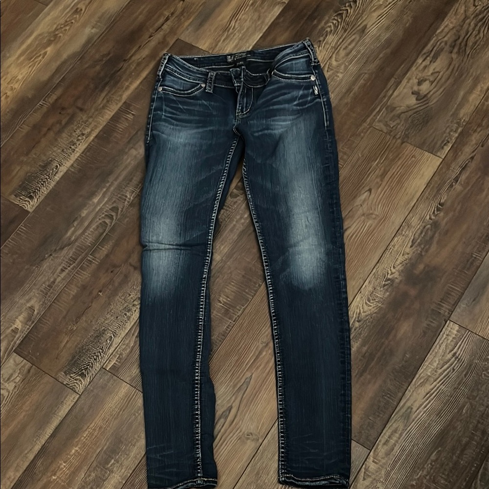 Silver Jeans Women's Dark Blue Skinny Jeans